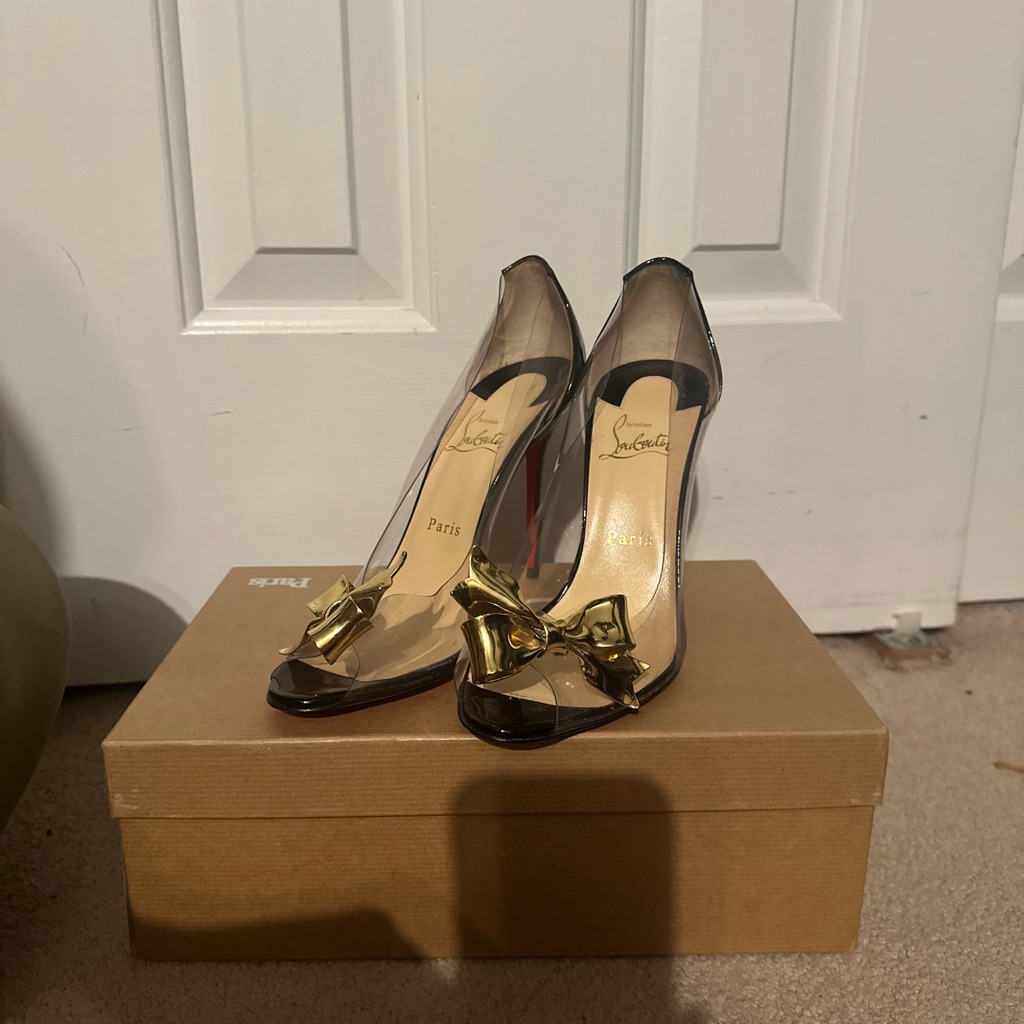 Christian Louboutin Black And Gold Women's Shoes